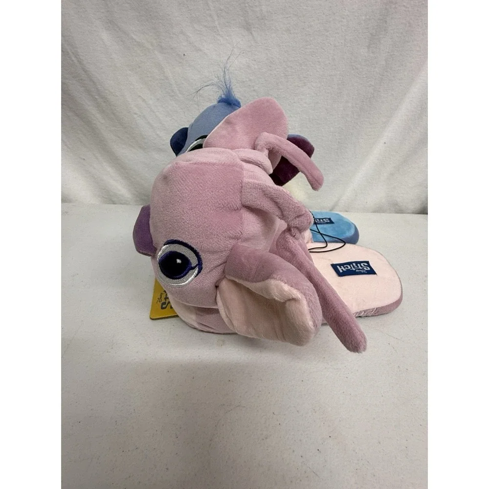 Disney Stitch And Angel Plush Slippers Kids Size XL 4/5 NWT By Ground Up